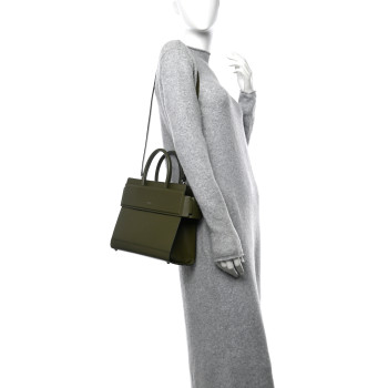 GIVENCHY Smooth Calfskin Small Horizon Satchel Khaki