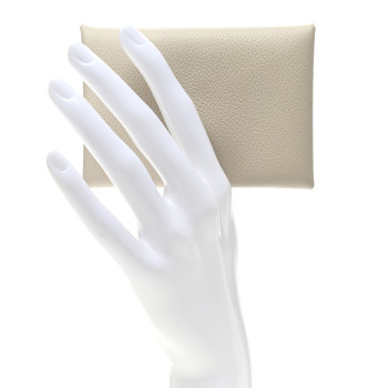 HERMES Evercolor Calvi Duo Card Case Beton
