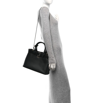 PRADA Soft Grained Calfskin Vitello Daino Small Buckle Bag Black