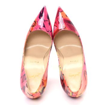 CHRISTIAN LOUBOUTIN Patent Metrograf So Kate 100 Pumps 37 Multicolor