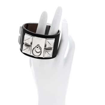 HERMES Box Collier De Chien CDC Bracelet S  Black