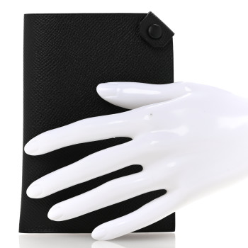 HERMES Epsom Tarmac PM Passport Holder Black