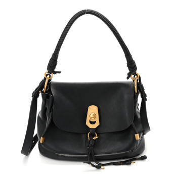 CHLOE Calfskin Small Owen Flap Bag Full Blue