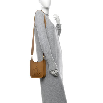 HERMES Taurillon Clemence Evelyne TPM Biscuit