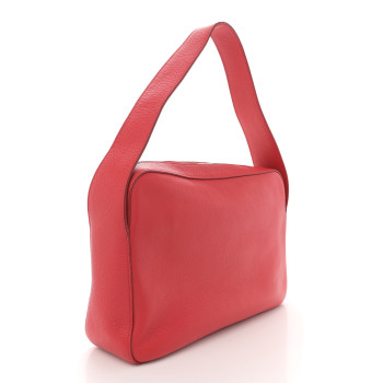 PRADA Vitello Phenix Hobo Rosso