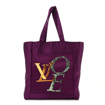 LOUIS VUITTON Satin Sequin Thats Love Tote Violet