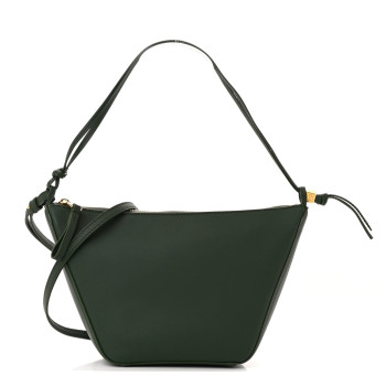 LOEWE Calfskin Mini Hammock Hobo Bottle Green
