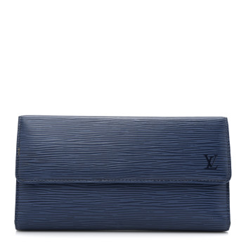 LOUIS VUITTON Epi Sarah Wallet Cyan