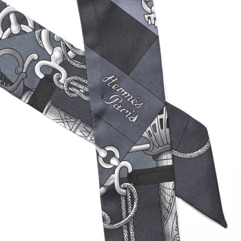HERMES Silk Cliquetis Twilly