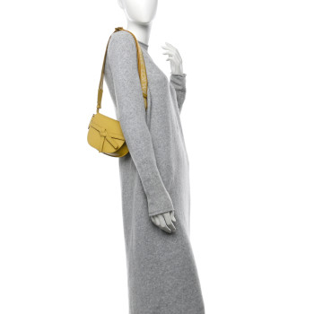 LOEWE Calfskin Jacquard Mini Gate Dual Bag Dark Yellow