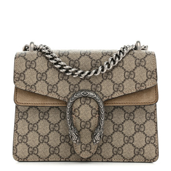 GUCCI GG Supreme Monogram Mini Dionysus Shoulder Bag Taupe