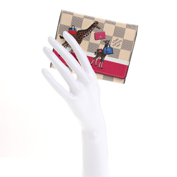 LOUIS VUITTON Damier Azur 2017 Christmas Animation Victorine Wallet