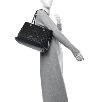 CHANEL Caviar Quilted Grand Shopping Tote GST Black