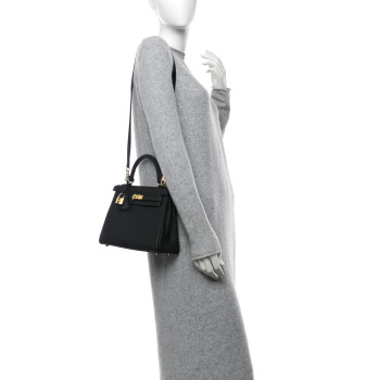 HERMES Togo Kelly Retourne 25 Black