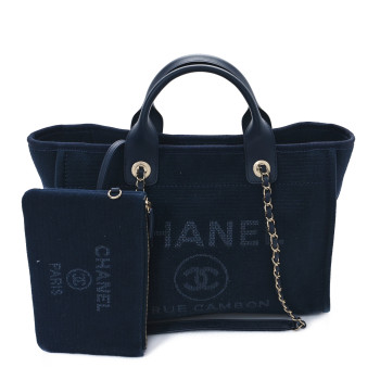 CHANEL Mixed Fibers Small Deauville Tote Black