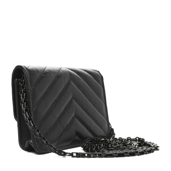 CHANEL Aged Calfskin Chevron Quilted Reissue Belt Bag Black