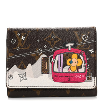 LOUIS VUITTON Monogram 2019 Christmas Animation Victorine Wallet Fuchsia