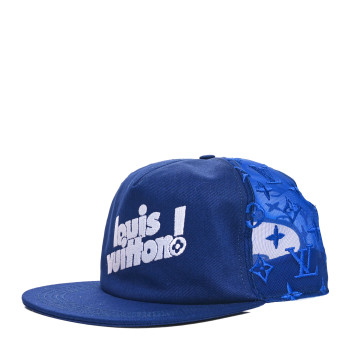 LOUIS VUITTON Mesh Embroidered Everyday LV Cap 58 Blue