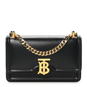 BURBERRY Calfskin Mini TB Bag Black