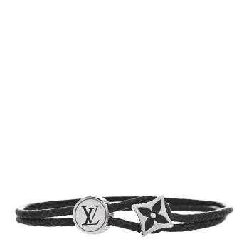 LOUIS VUITTON Monogram Eclipse Catch It Bracelet 21 Grey
