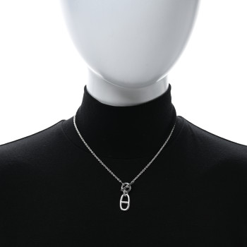 HERMES Sterling Silver Amulette Chaine d'Ancre Necklace