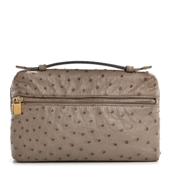 LORO PIANA Ostrich L19 Extra Pocket Pouch