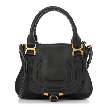 CHLOE Calfskin Small Marcie Satchel Black