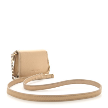 BULGARI Metallic Calfskin Serpenti Forever Micro Bag Gold