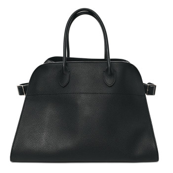 THE ROW Matte Grained Calfskin Soft Margaux 15 Black