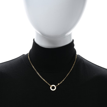 CARTIER 18K Yellow Gold 2 Diamond LOVE Necklace