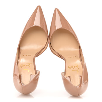 CHRISTIAN LOUBOUTIN Patent Iriza 100 Pumps 38 Nude
