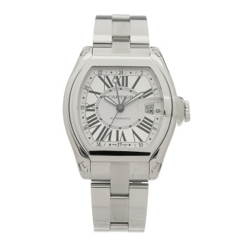 CARTIER Stainless Steel 42mm Roadster GMT Automatic Watch