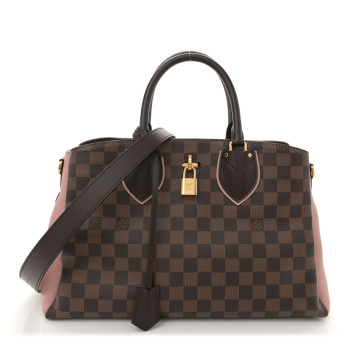LOUIS VUITTON Cuir Taurillon Damier Ebene Normandy Magnolia