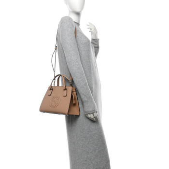 GUCCI Dollar Calfskin Medium Soho Top Handle Satchel Camelia