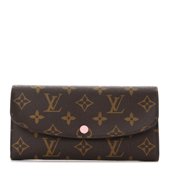 LOUIS VUITTON Monogram Emilie Wallet Rose Ballerine