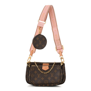 LOUIS VUITTON Monogram Multi Pochette Accessories Rose Clair
