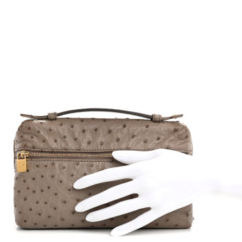 LORO PIANA Ostrich L19 Extra Pocket Pouch