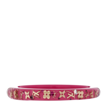 LOUIS VUITTON Resin Swarovski Small Inclusion Bracelet Rose Pop
