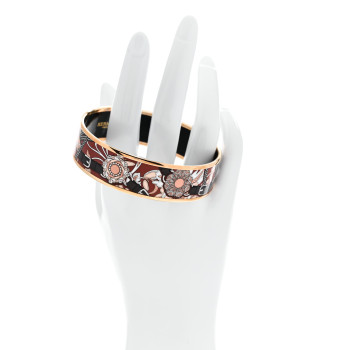 HERMES Enamel Printed Wide Festival des Amazones Bracelet 70 Collectionneur