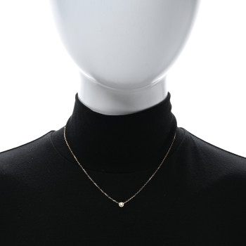 CARTIER 18K Pink Gold Diamond SM D'Amour Pendant Necklace