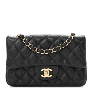 CHANEL Caviar Quilted Mini Rectangular Flap Black