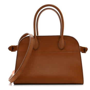 THE ROW Polished Saddle Calfskin Soft Margaux 10 Bag Cuir
