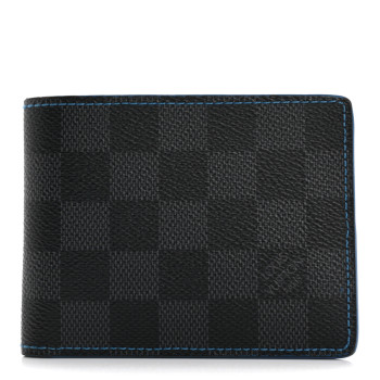 LOUIS VUITTON Damier Graphite Slender Wallet Blue