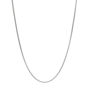 DAVID YURMAN Sterling Silver 14K Yellow Gold 1.7mm Baby Box Chain Necklace 18"