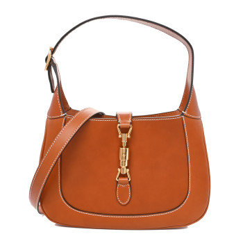 GUCCI Calfskin Small Jackie 1961 Hobo Harness Brown