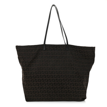 FENDI Zucchino Shopping Tote Tobacco