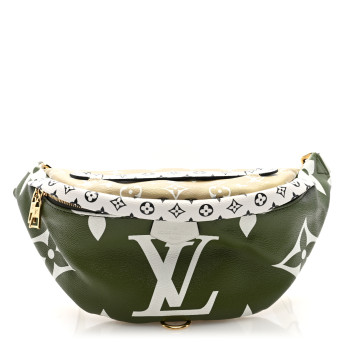 LOUIS VUITTON Monogram Giant Bumbag Kaki Beige