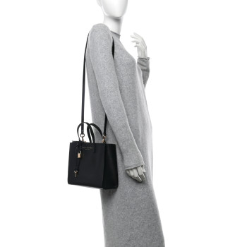 MARC JACOBS Calfskin Mini Grind Tote Bag Black