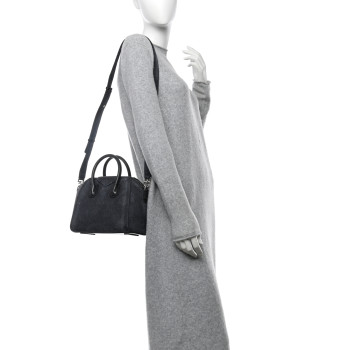 GIVENCHY Washed Denim Antigona Shoulder Bag Black