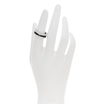 BULGARI Sterling Silver Ceramic Save The Children One-Band Ring 51 5.75